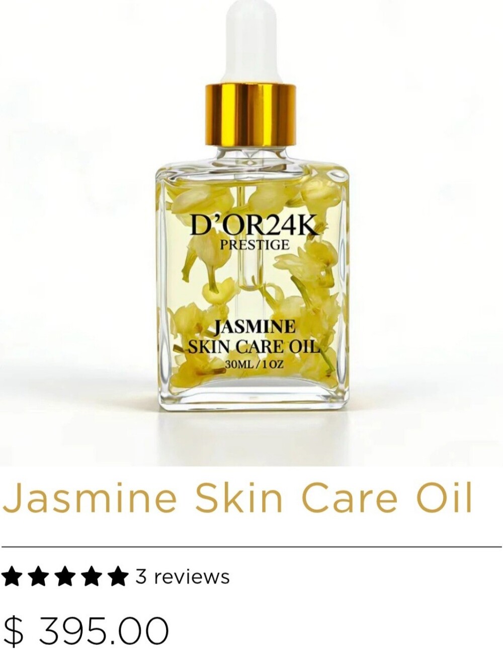 D'Ork 24K JASMINE SKIN CARE OIL